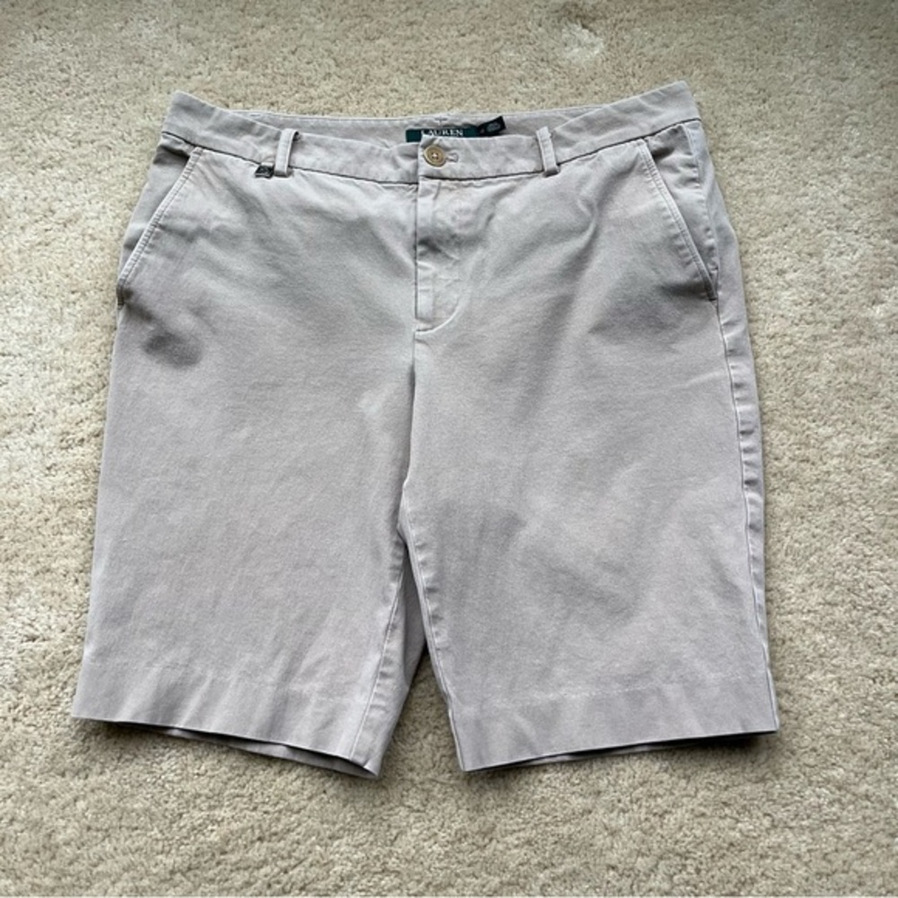 Lauren Ralph Lauren Light Gray Women's Bermuda Shorts